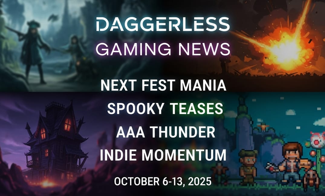 Daggerless Gaming News: Next Fest Mania, Spooky Teases, AAA Thunder, and Indie Momentum – October 6-13, 2025