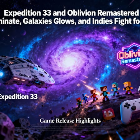 Image of: Expedition 33 and Oblivion Remastered Dominate, Galaxies Glows, and Indies Fight for Air